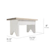 Addie Joy Life is a Journey of Steps Wood Stool - Grey/White Wash